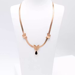 Queen Butterfly Ultimate Beauty Rose Gold Halsband - SWEVALI
