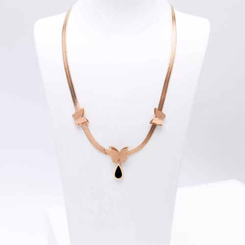 Queen Butterfly Ultimate Beauty Rose Gold Halsband - SWEVALI
