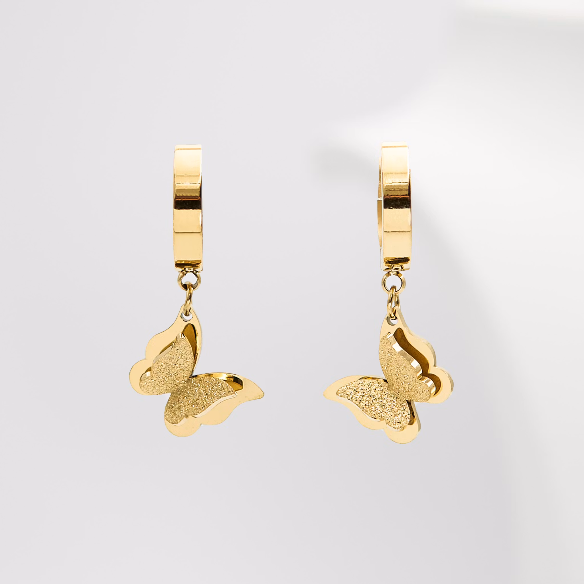1- Butterfly Minimalist Gold Edition - Örhänge 316 L - Special Earrings From SWEVALI