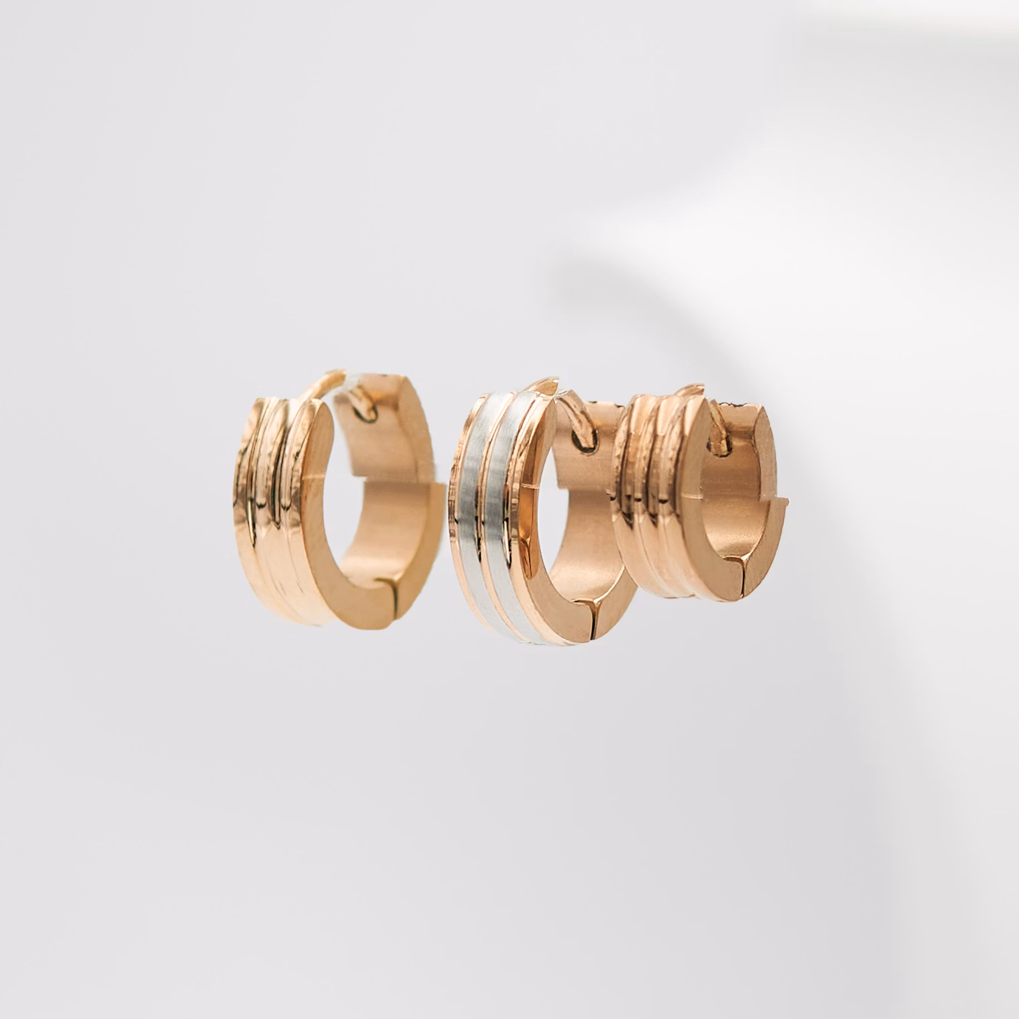 2- Commitments Modern  Rose Edition - Örhänge Set 316 L - Special Earrings From SWEVALI