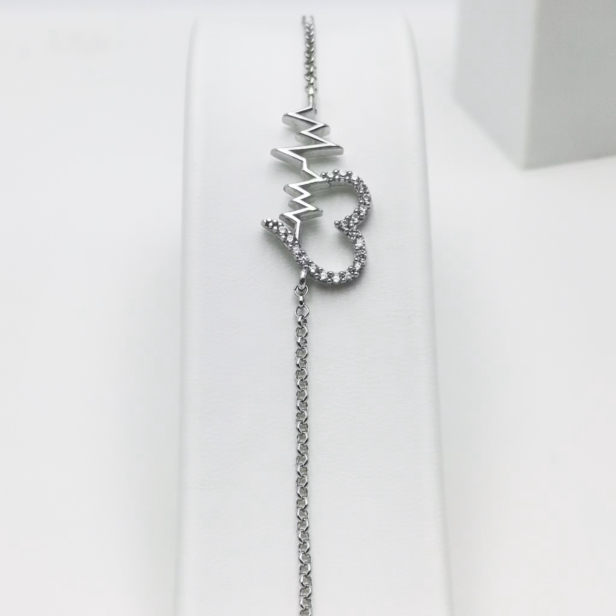3 Silver 925 Puls of heart elegant armband - SWEVALI