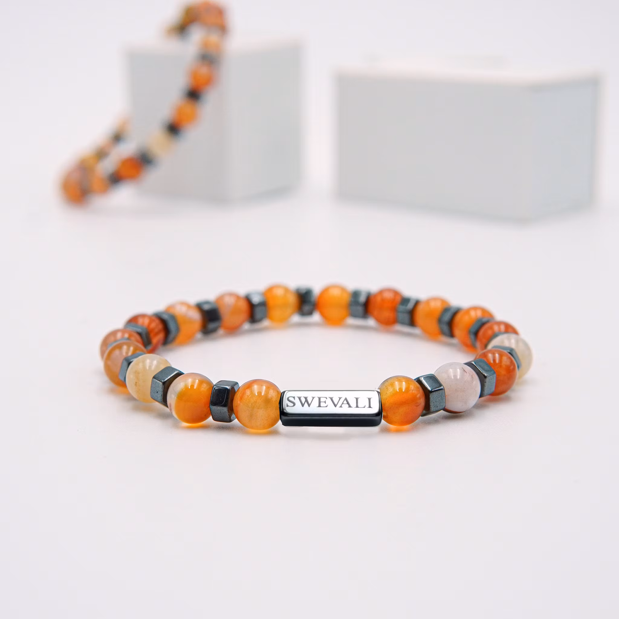 Beach Man Orange Sunset - Herr Pärlarmband - SWEVALI