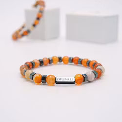 Beach Man Orange Sunset - Herr Pärlarmband - SWEVALI
