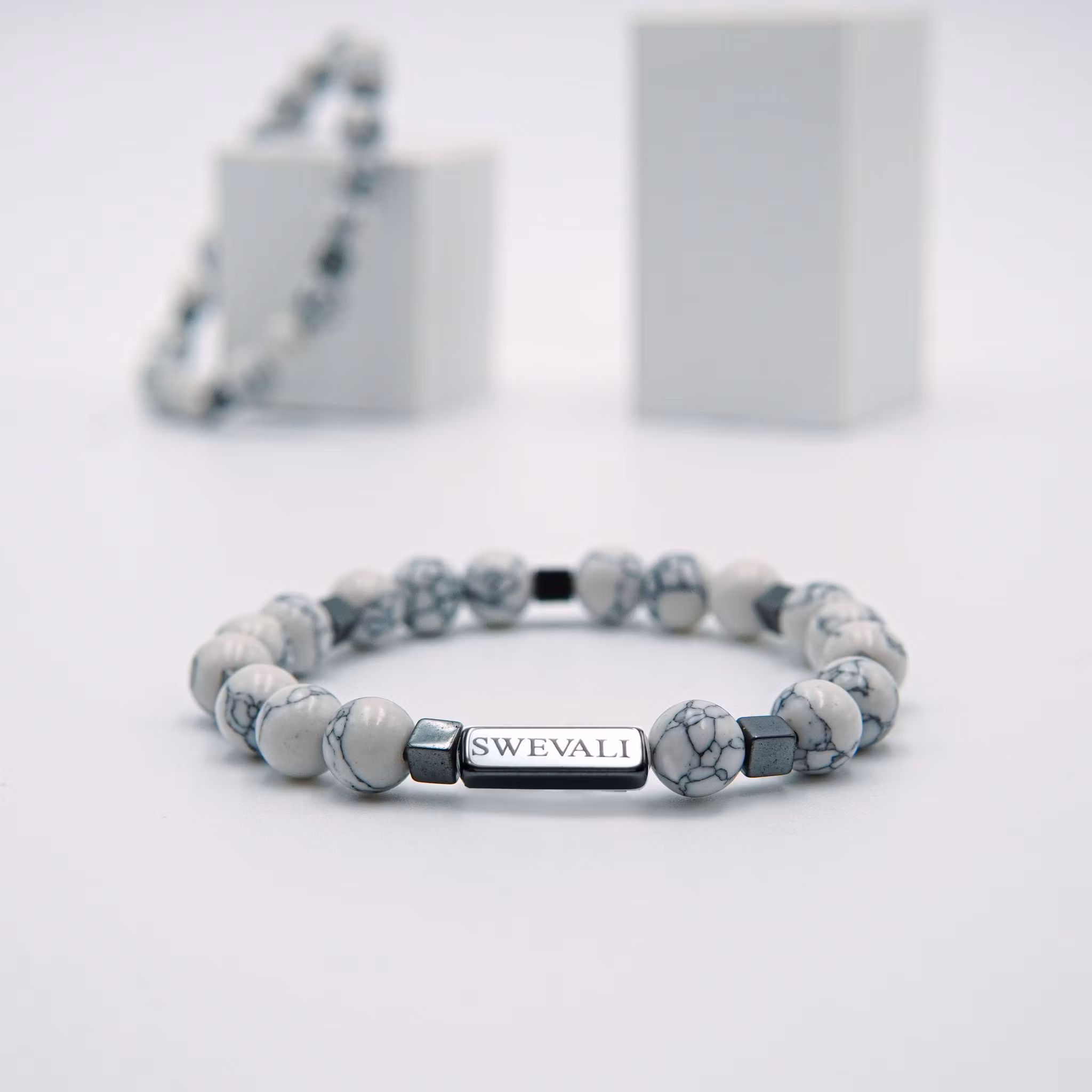 North Man White Marble - Herr Pärlarmband - SWEVALI