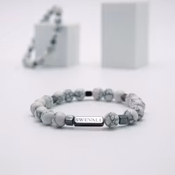 North Man White Marble - Herr Pärlarmband - SWEVALI