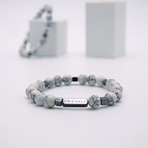 North Man White Marble - Herr Pärlarmband - SWEVALI