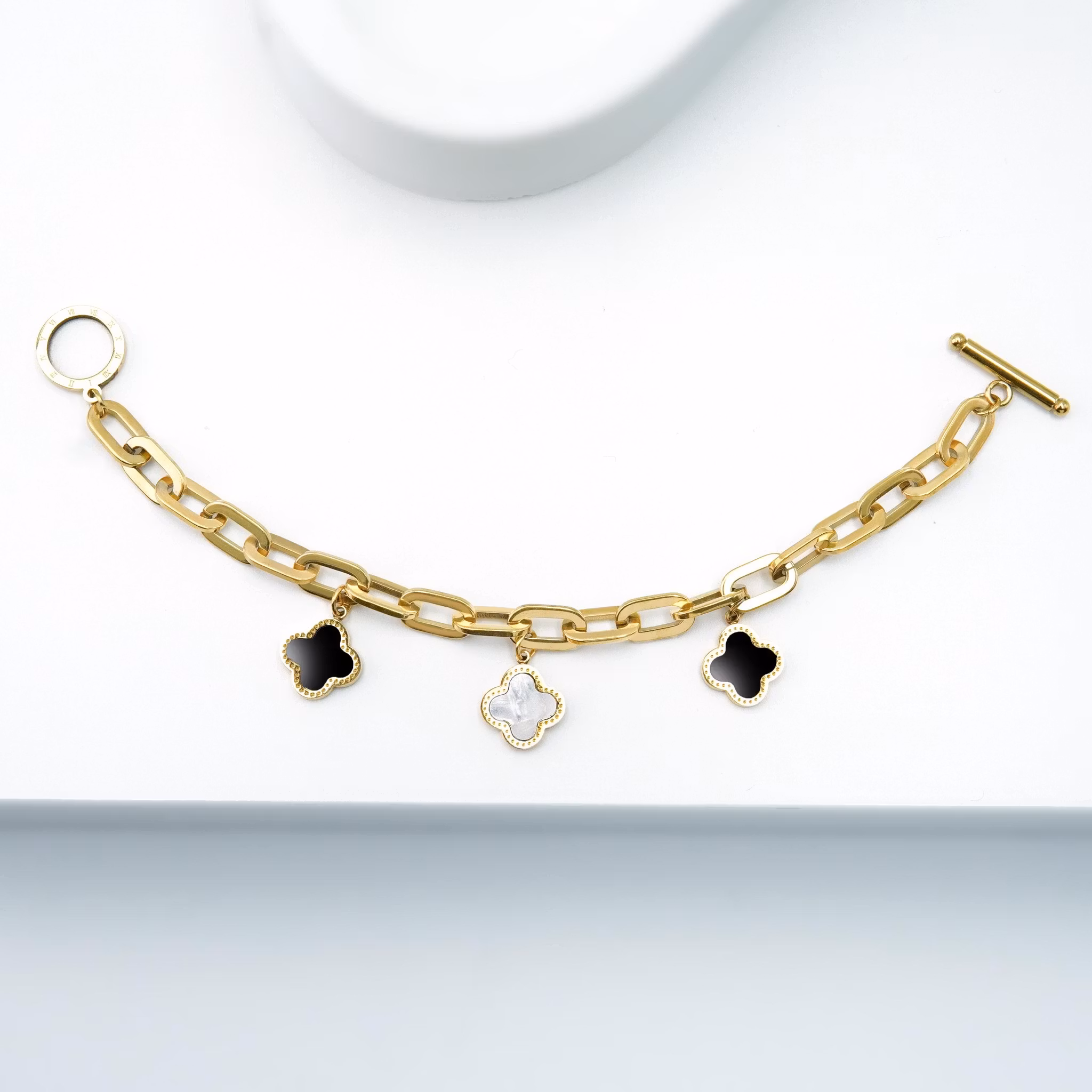 1 Clover Confident Snappy - Armband Dam Gold Edition - SWEVALI