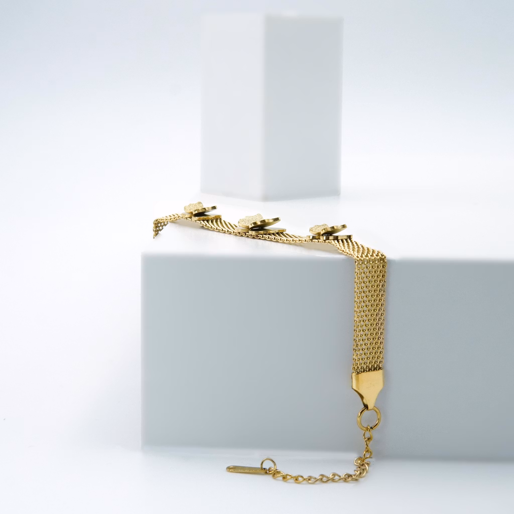 3 Butterfly Soft Touch - Armband Dam Gold Edition - SWEVALI