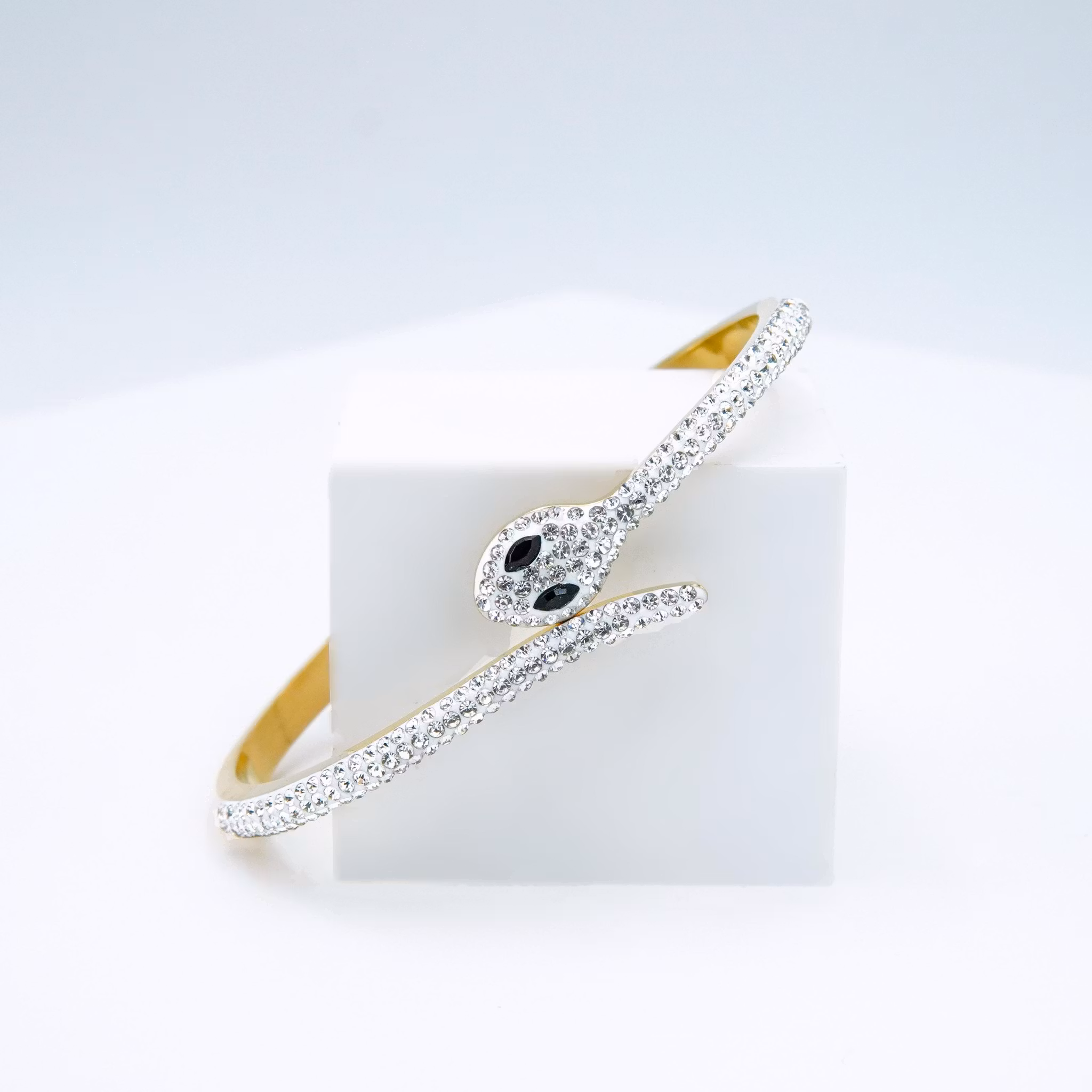 1 Py-thone Black Eyed- Armband Dam Gold Diamond - SWEVALI