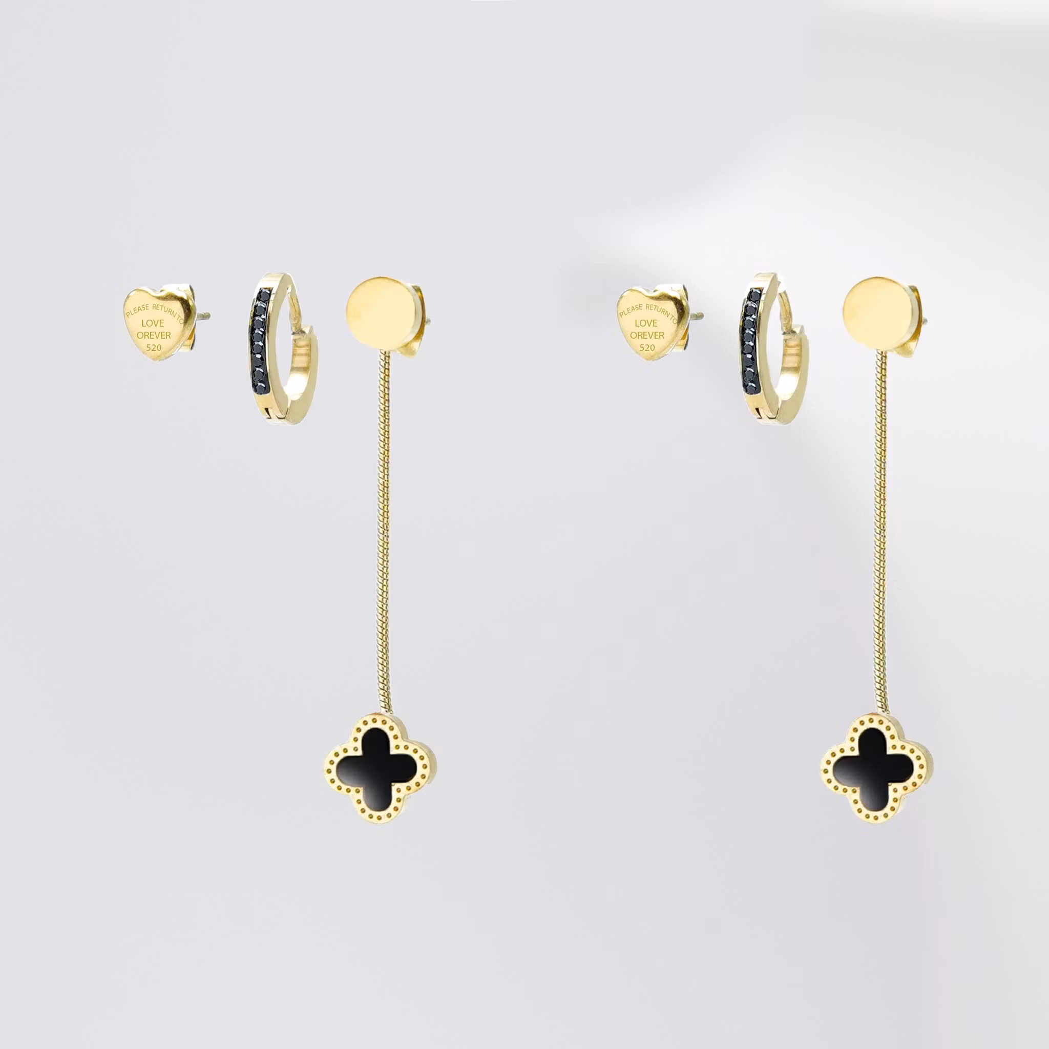 1 Clover Return to Love - Gold Edition Set Örhängen - SWEVALI