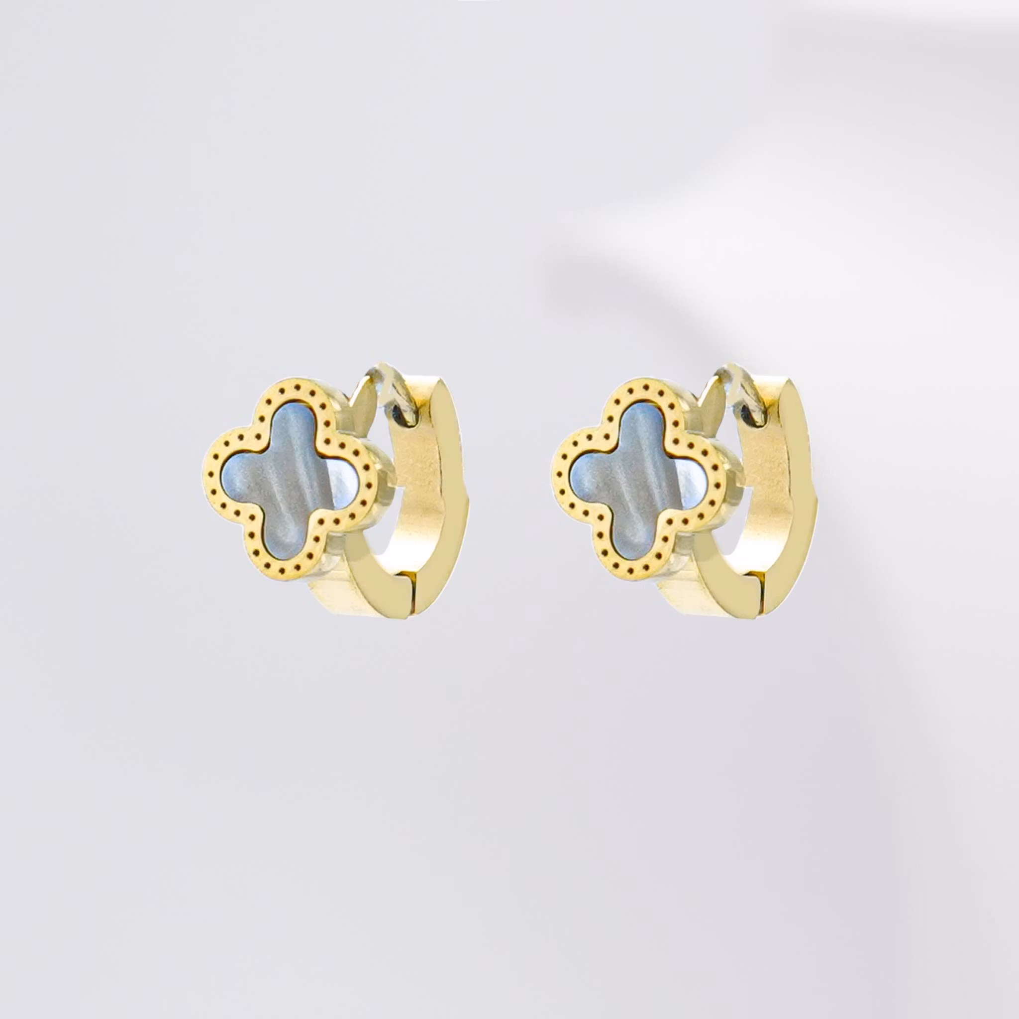 2 Clover Classy Vintage - Gold Edition Populära Örhängen - SWEVALI