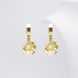 Krysantemum Confident - Gold Edition Populära Örhängen  - SWEVALI