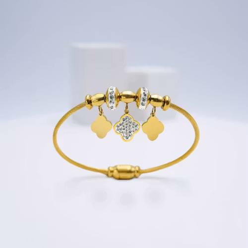 18K Guldpläterad - Clover Flamenco - Gold Edition Armband Dam - SWEVALI