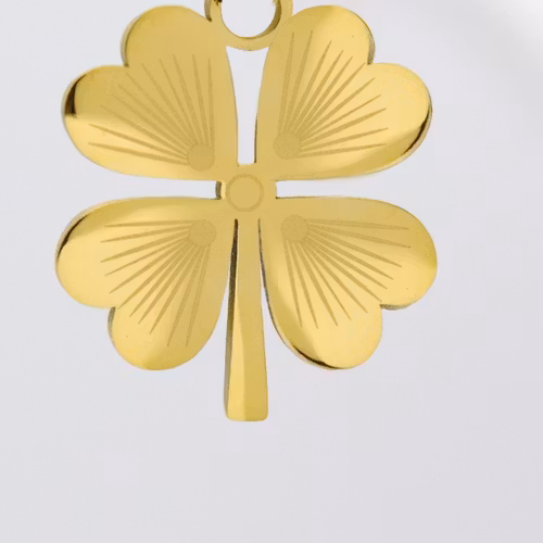 18K Guldpläterad - Clover Lucky Every Day - Gold Edition Örhänge Dam - SWEVALI