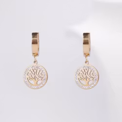 Tree Of Life Minimalist Gold Edition - Örhänge Dam - SWEVALI