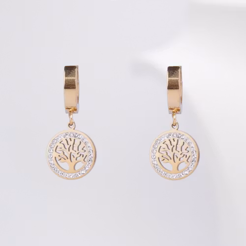 Tree Of Life Minimalist Gold Edition - Örhänge Dam - SWEVALI