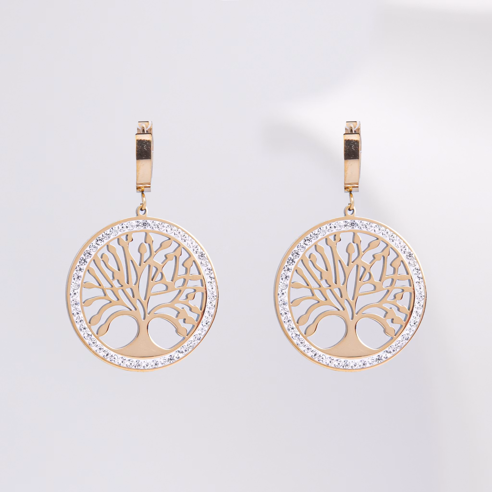 18K Guldpläterad - Tree Of Life Power Of Solo - Gold Edition Örhänge Dam - SWEVALI