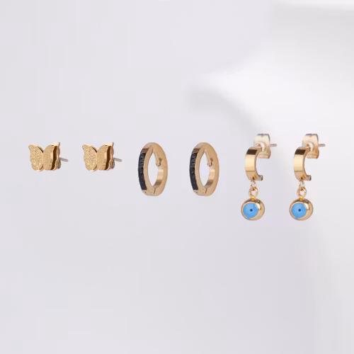 Butterfly Onda Ögat set Gold Edition - Örhänge Dam - SWEVALI