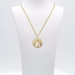 18K Guldpläterad Tree Of Life Power Of Solo - Gold Edition Halsband Dam - SWEVALI