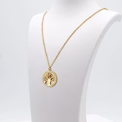 18K Guldpläterad Tree Of Life Power Of Solo - Gold Edition Halsband Dam - SWEVALI