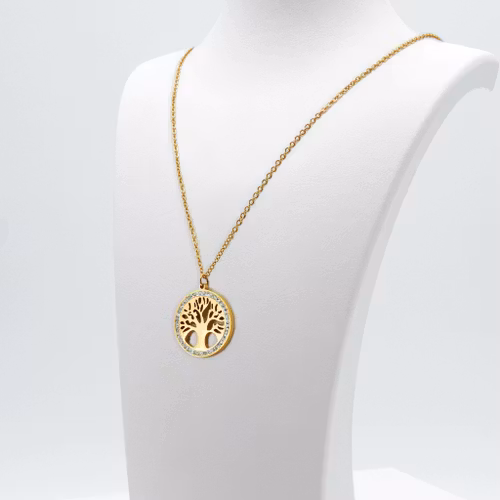 18K Guldpläterad Tree Of Life Power Of Solo - Gold Edition Halsband Dam - SWEVALI
