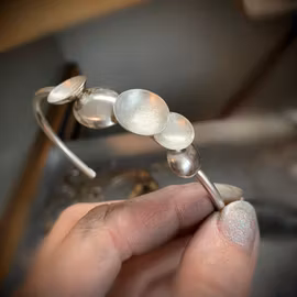 Bubble trouble, silver armband