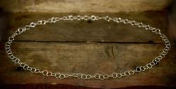 Silverkedja, 10 mm, 83 cm lång