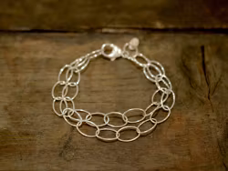 Silverarmband  2-radigt