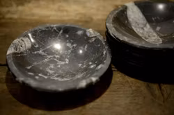 Ortoceratit Fossil, rund skål
