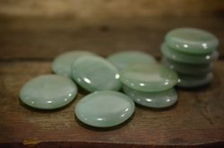 Grön Aventurin platta, 30 gram, touchstone