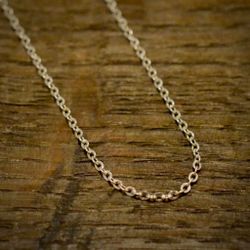 Silverkedja, ankar platt/rund, 1,5 mm, 45 cm