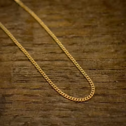 Guldkedja, 18k, pansar, 1 mm, 40 cm