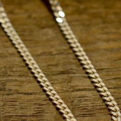 Silverkedja, pansar, 3.4 mm, 60 cm