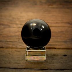 Obsidian klot, 6 cm, 296 gram