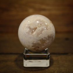 Blomsteragat, klot, 5,7 cm, rosa ametist, 250 gram