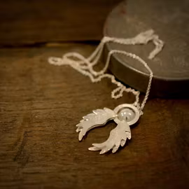 Ängel, silverhalsband inkl kedja