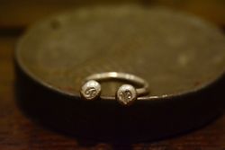 Öppen dubbelring med stjärntecken, silver 925
