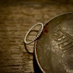 Kulring i silver, 1,5 mm