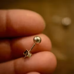 Silverörhängen, kula, 5 mm