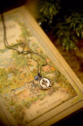 Silverhalsband, Fleur-de-lis ish