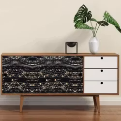 Dekorplast (metervara) - Marmor Svart & Beige