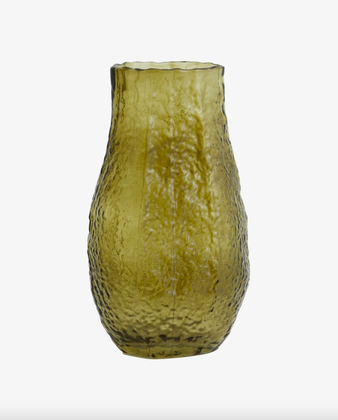 Parry vase, vas i grönt glas med lite bubblig struktur, från Nordal.