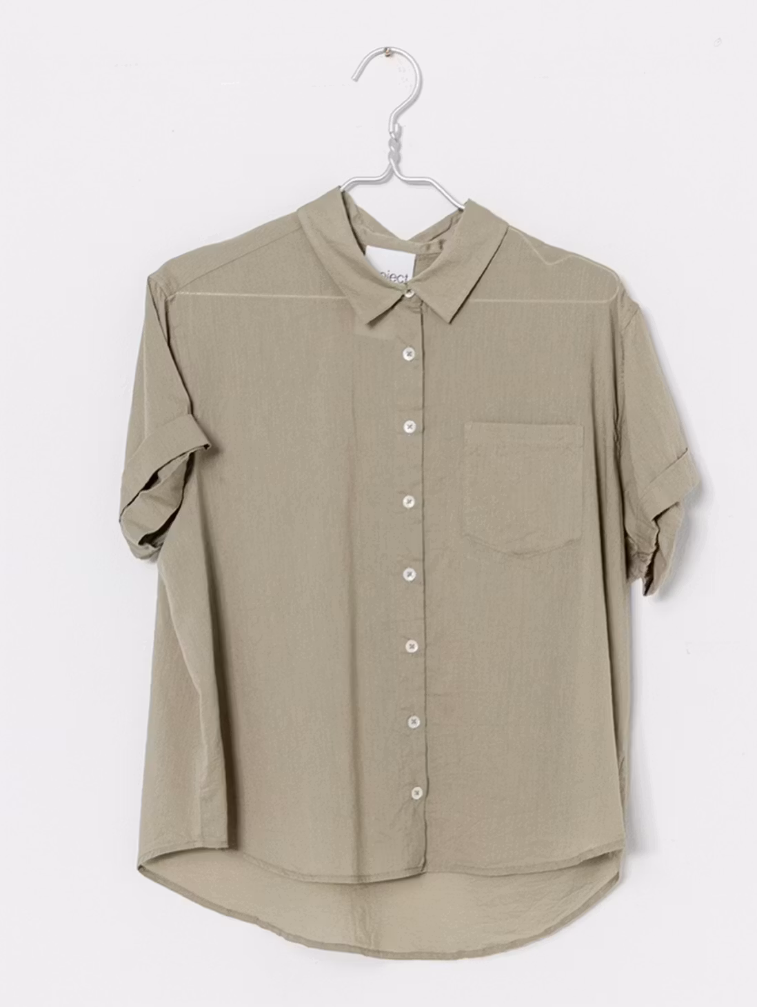 Tunn luftig blus med kort ärm i bomullsvoile, organic cotton, från Project AJ117