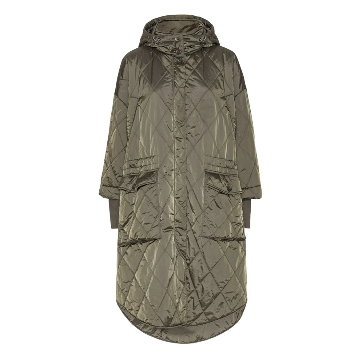 Neva parkas jacket i quiltad nylon, med fin vid ärm med resårmudd, kapushong och stora fickor, oversize modell från Project AJ117