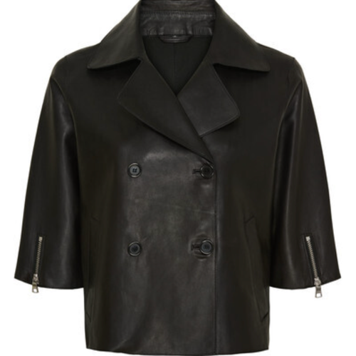 Short Leather Trench
