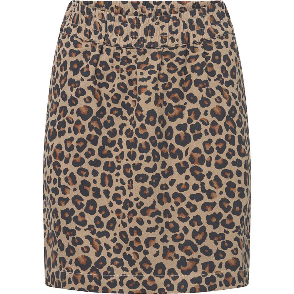 Kjol i leopardmönster, bomull och kort modell. från Depeche