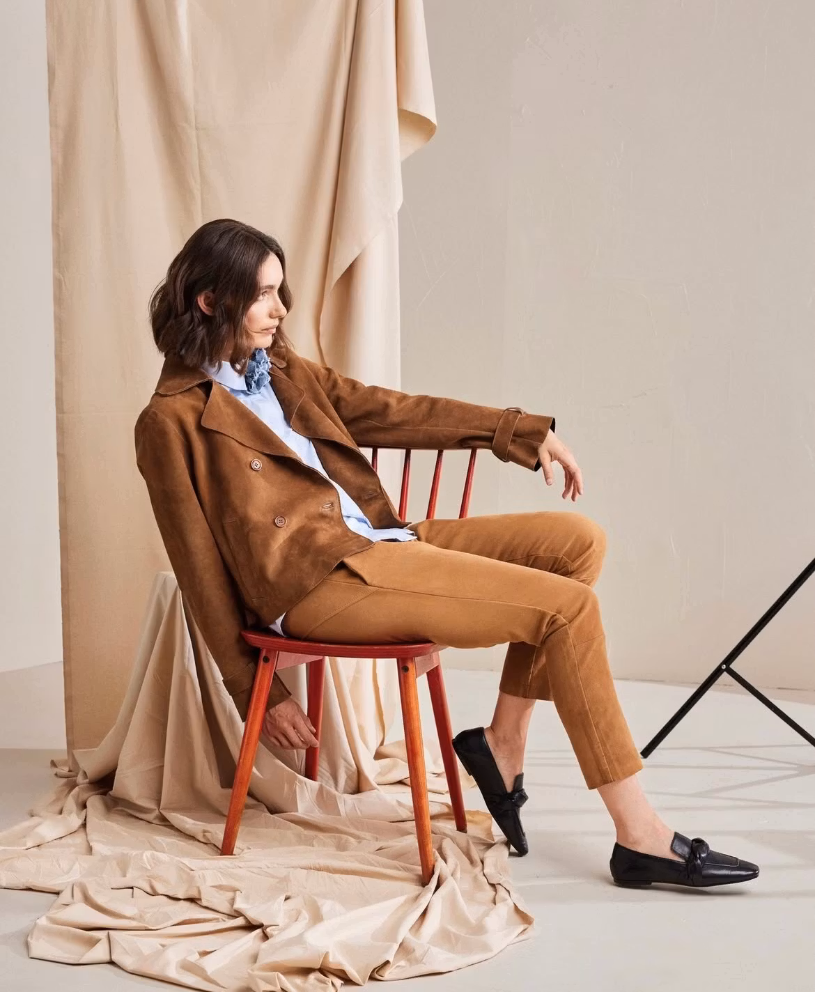 Suede Short Trenchcoat