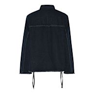 Kooper jacket, en jeansjacka med öppna sidor och knyt, i mörk denim, från danska Humble by Sofie.