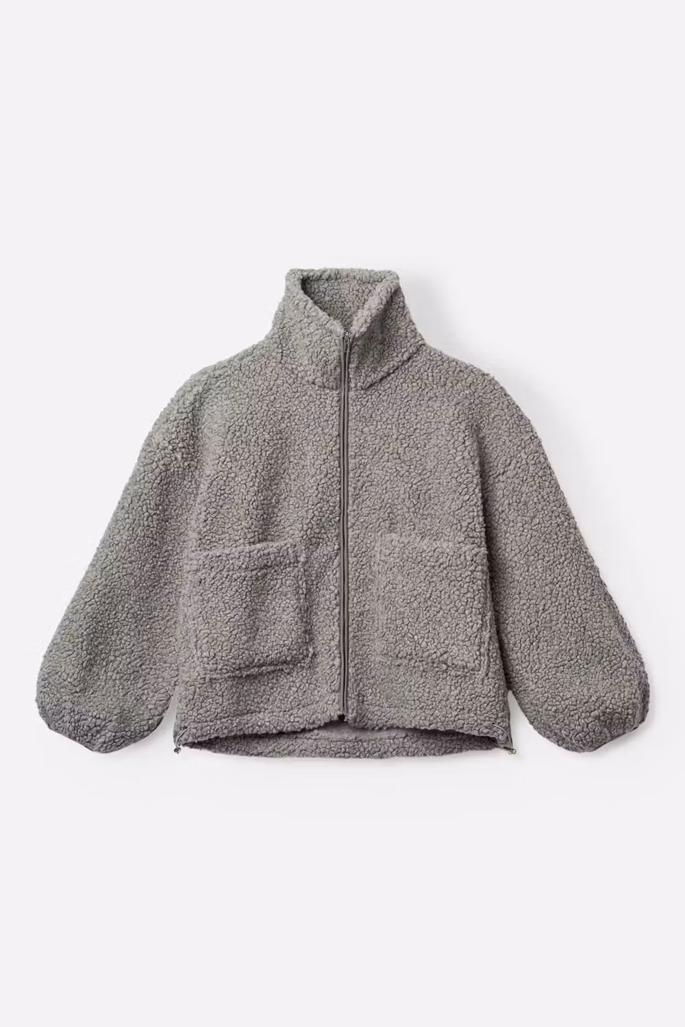 Teddyjacka i ullfleece, stor rymlig modell, med blixtlås och fickor, Project AJ117