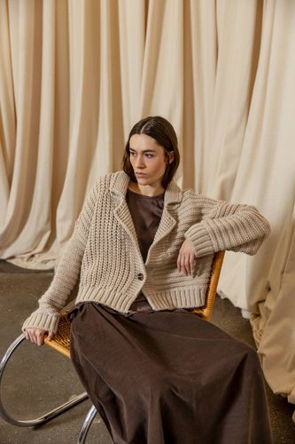 Sting Knit Cardigan Sand